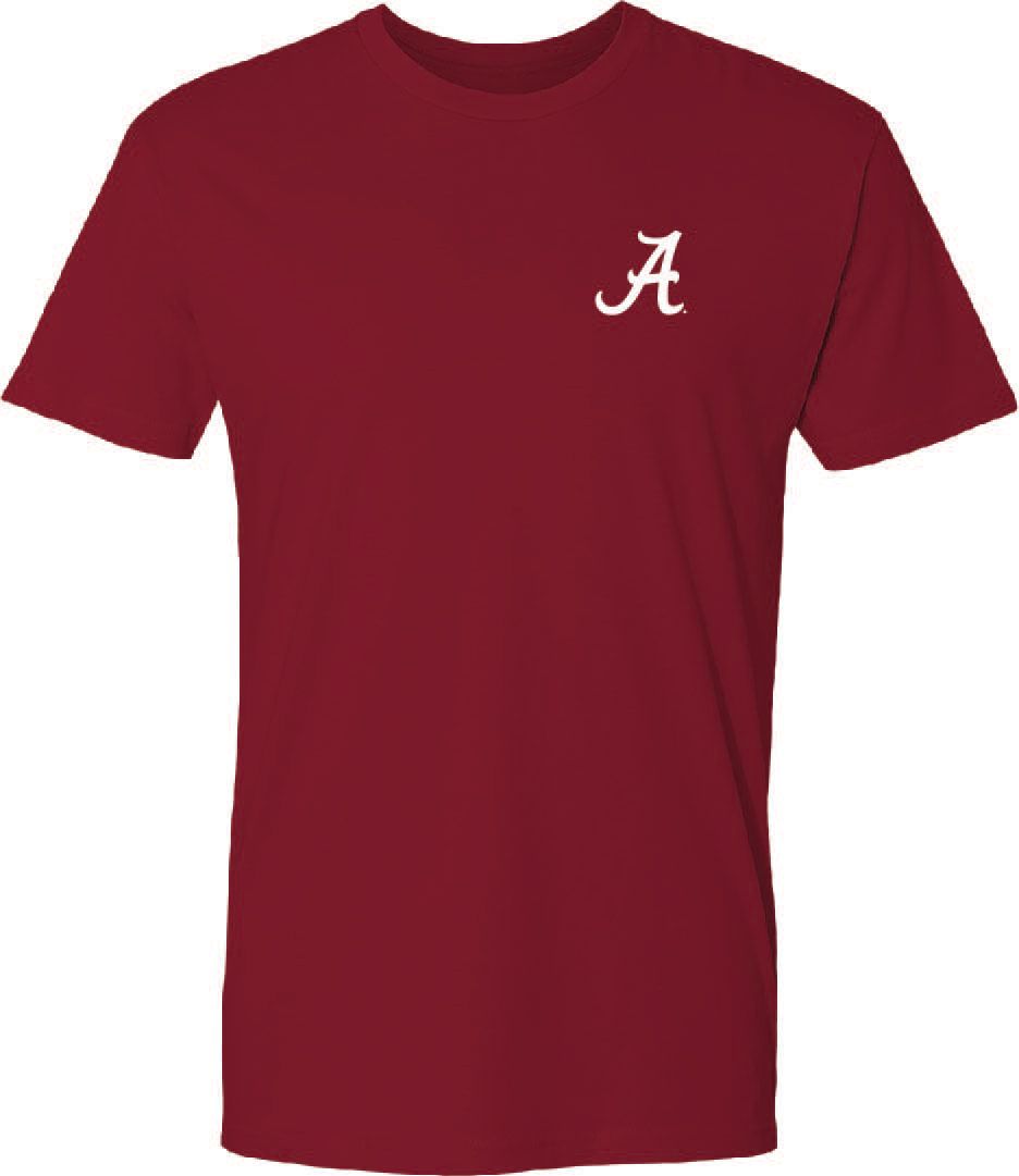 Great State Clothing Men's Alabama Crimson Tide Crimson Double Diamond Crest T-Shirt