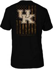 Great State Clothing Men's Kentucky Wildcats Camo Flag Black T-Shirt product image