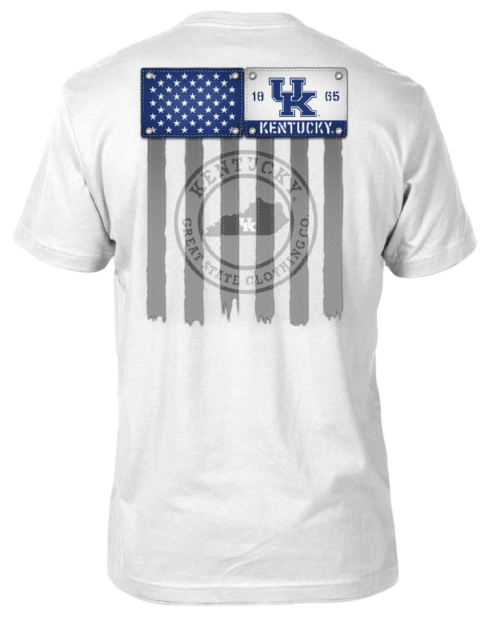 FloGrown Men's Kentucky Wildcats White Vintage Flag T-Shirt product image