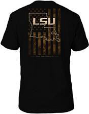 Great State Clothing Men's LSU Tigers Camo Flag Black T-Shirt product image
