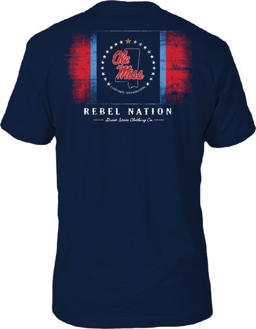 Ole Miss Rebels Nation Flag T-Shirt - Apparel Ole Miss Rebels Nation Flag T-Shirt - Apparel