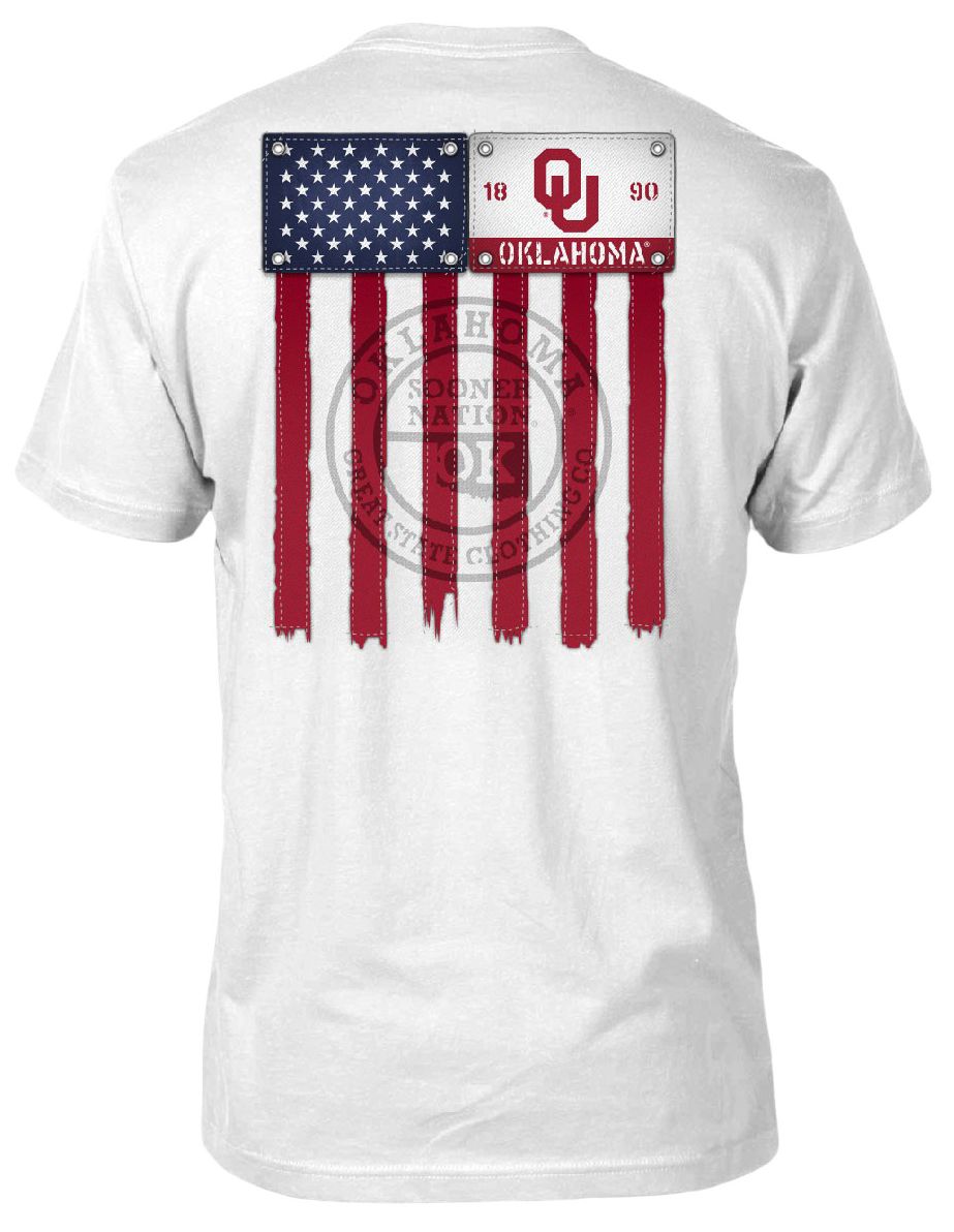 FloGrown Men's Oklahoma Sooners White Vintage Flag T-Shirt product image