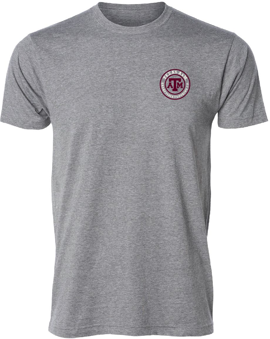 Great State Clothing Men's Texas A&M Aggies Grey Washed Flag T-Shirt product image