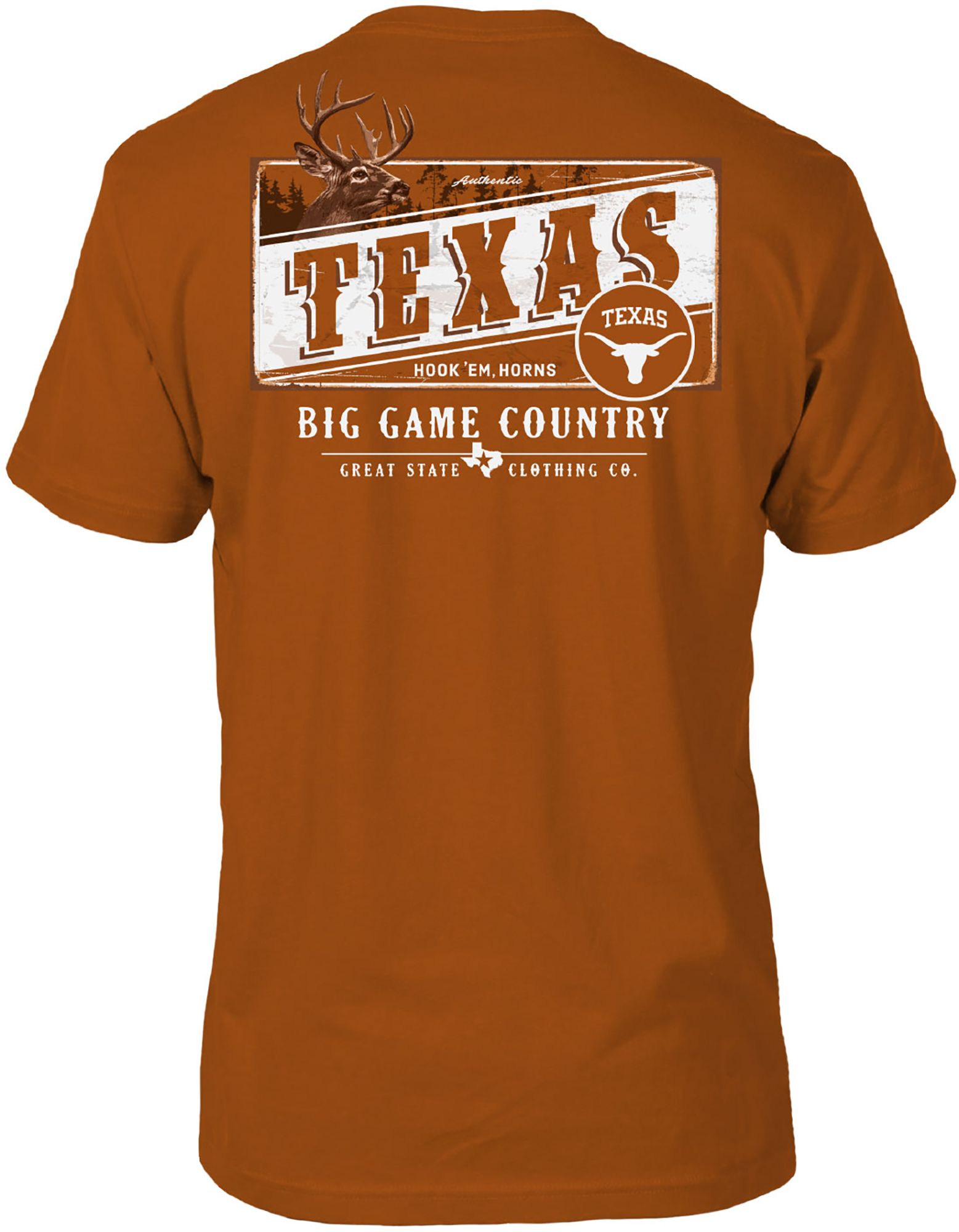 Great State Clothing Men's Texas Longhorns Burnt Orange Big Game T-Shirt