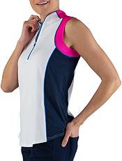 Jofit Women's Color Block Sleeveless 1/4 Zip Golf Polo product image