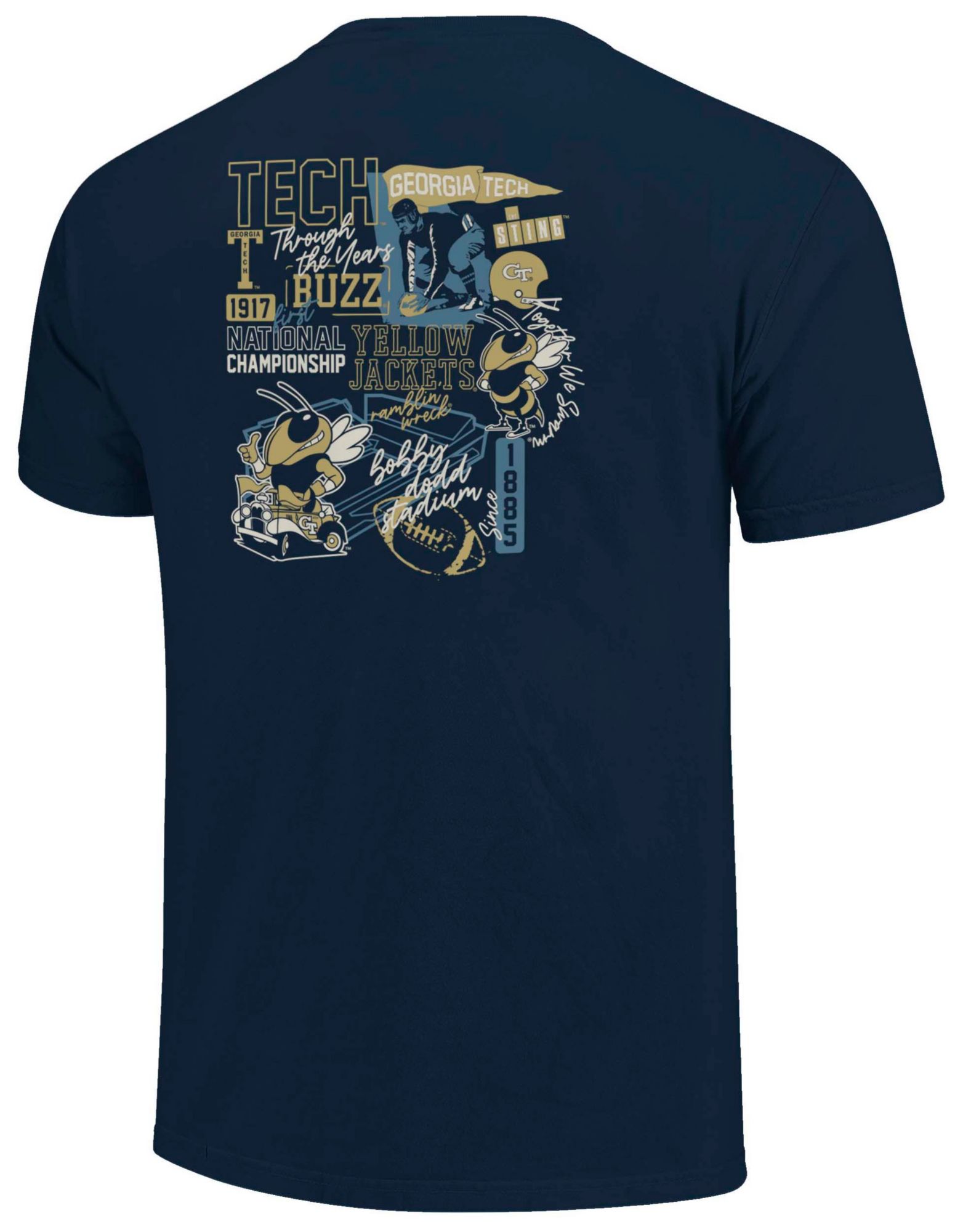 Image One Men's Georgia Tech Yellow Jackets Navy T-Shirt product image