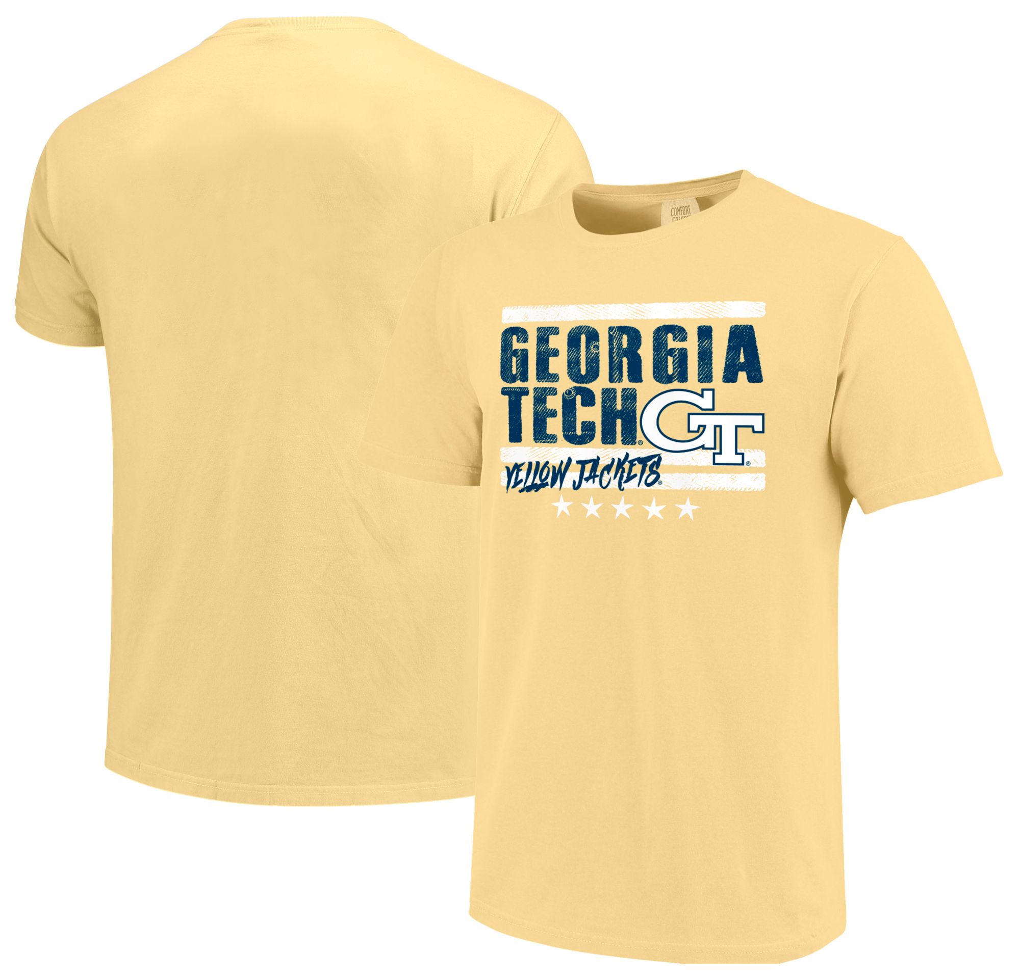 Image One Men's Georgia Tech Yellow Jackets Gold Twisted Type T-Shirt product image