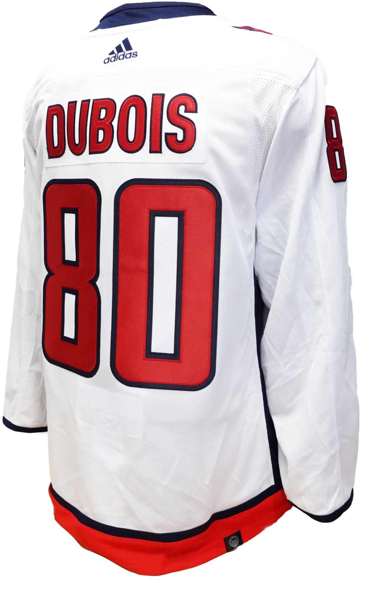 adidas Men's Washington Capitals Pierre Luc DuBois #80 White Premium Authentic Away Jersey product image