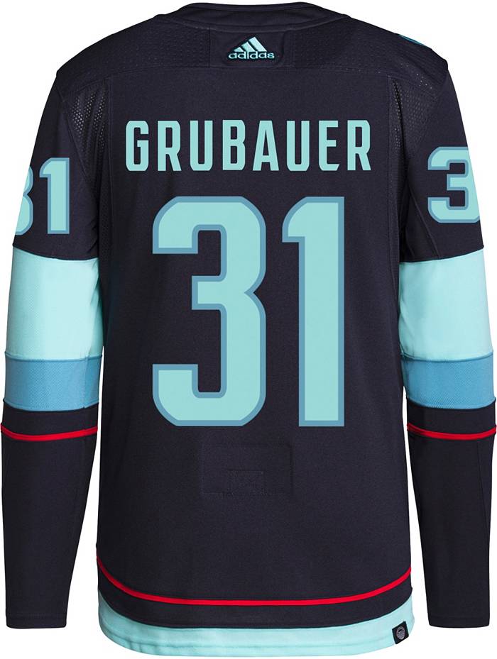 Shop Philipp Grubauer Seattle Kraken Signed Deep Sea Blue adidas Authentic  Jersey with Inaugural Season Jersey Patch