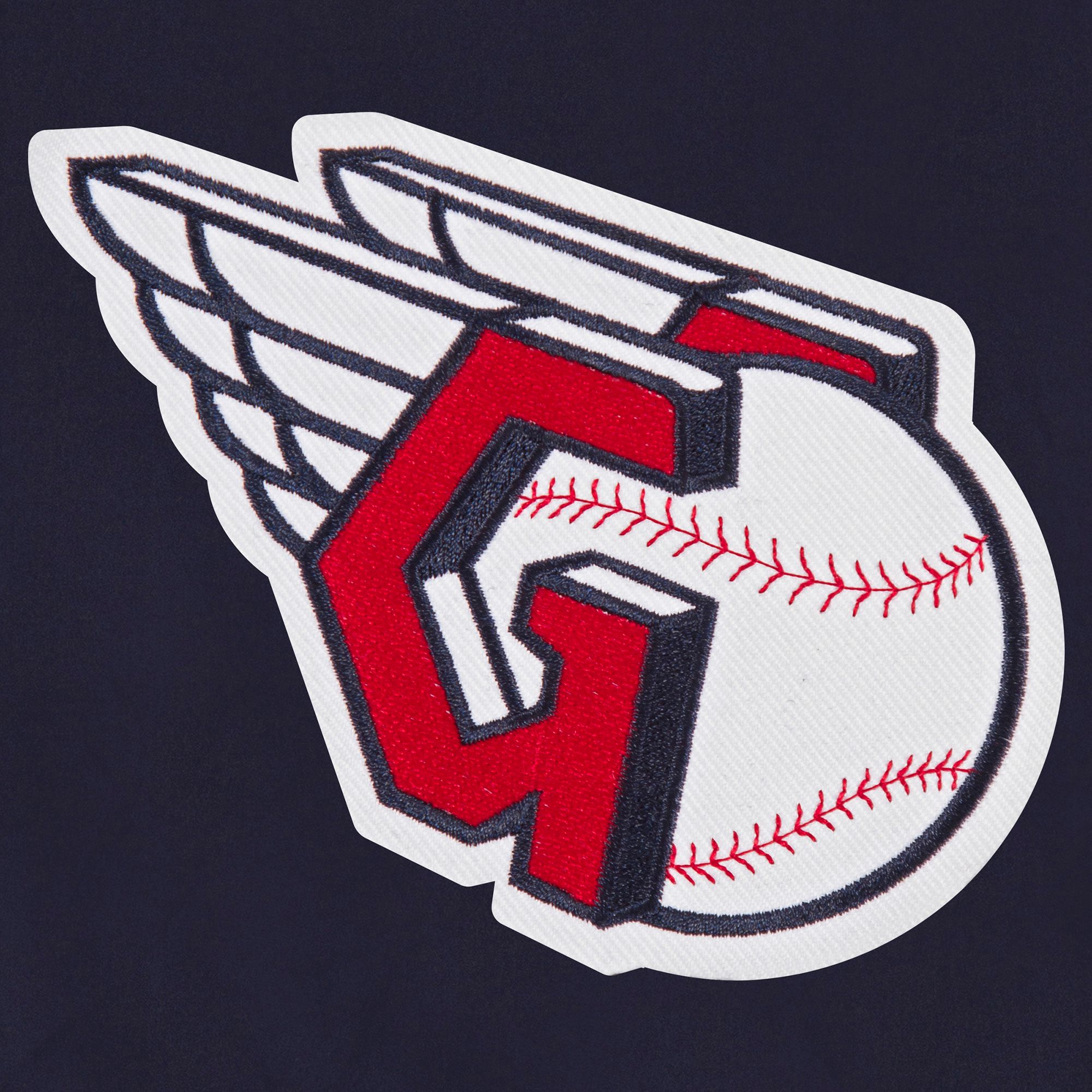 JH Design Men's Cleveland Guardians Navy Reversible  Varsity Jacket product image