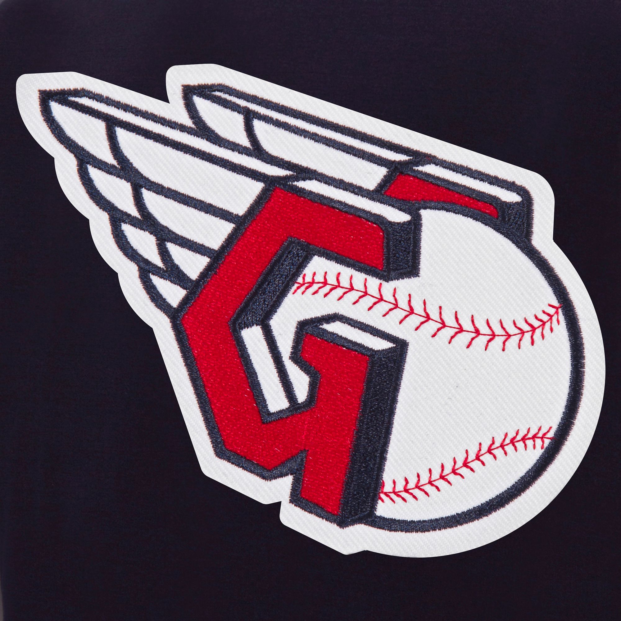 JH Design Men's Cleveland Guardians Navy Reversible  Varsity Jacket product image