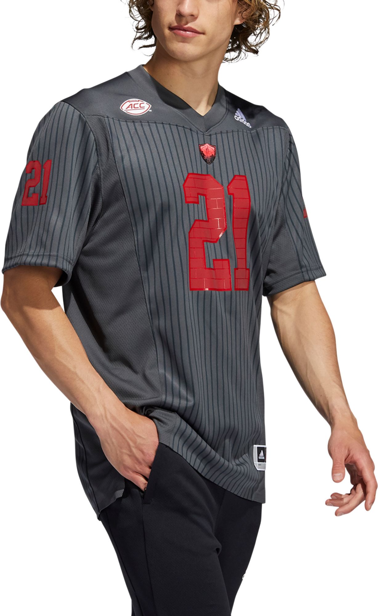 Trending] New Customized NC State Wolfpack Jersey Grey Red Reverse Retro