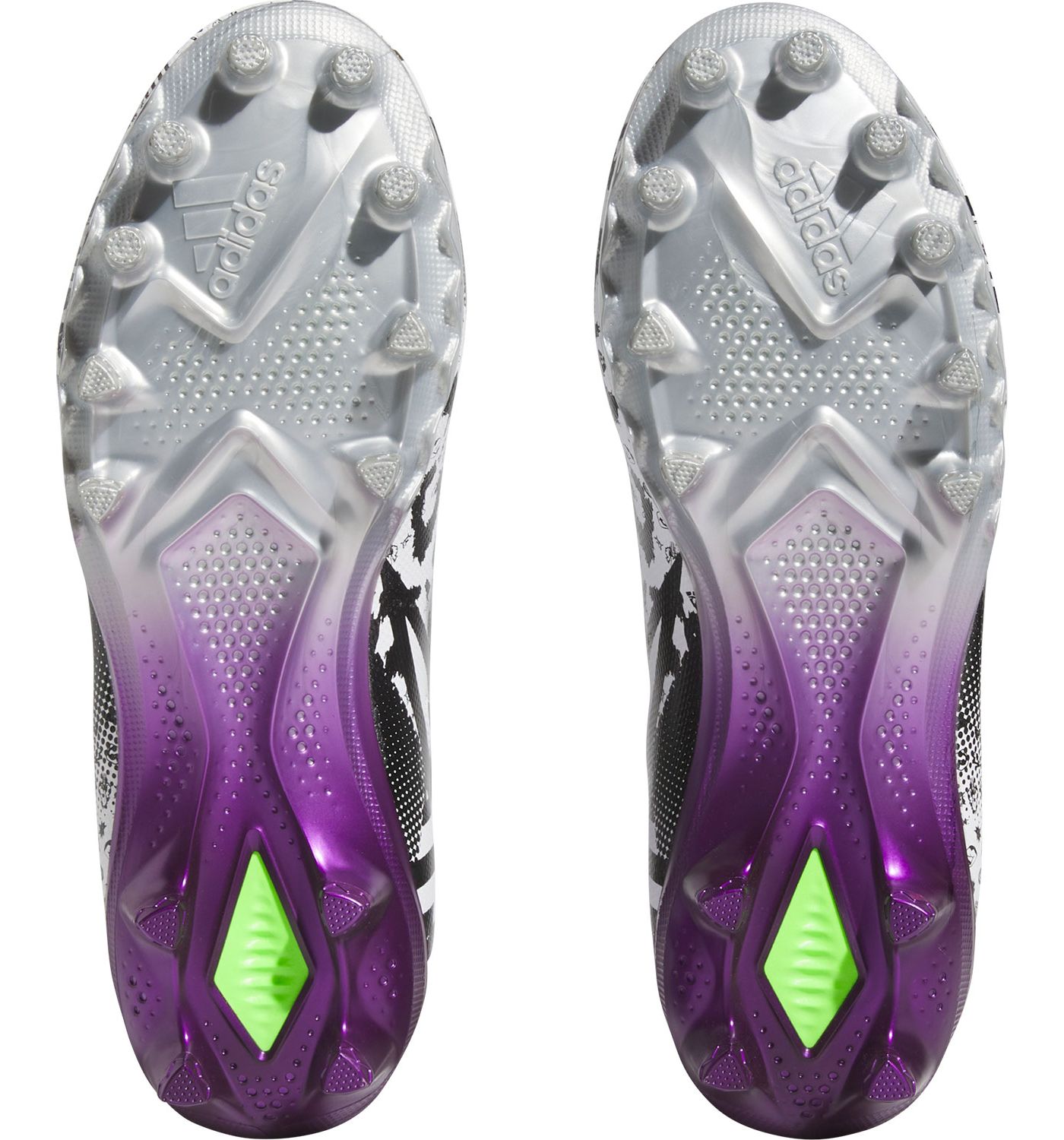 Purple and white adidas football cleats on sale