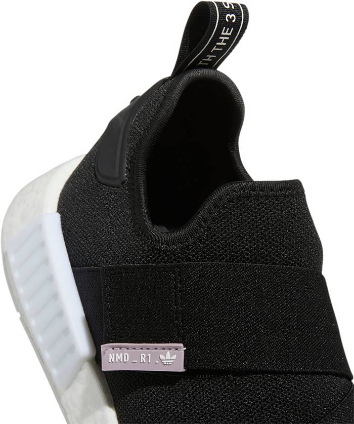 Adidas Women's NMD_R1 Slip-On Shoes, Size 7, Black/White