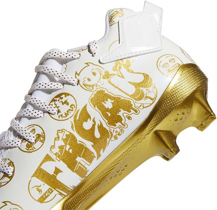 Adidas Men's Freak 22 Big Mood Football Cleats, White/Gold