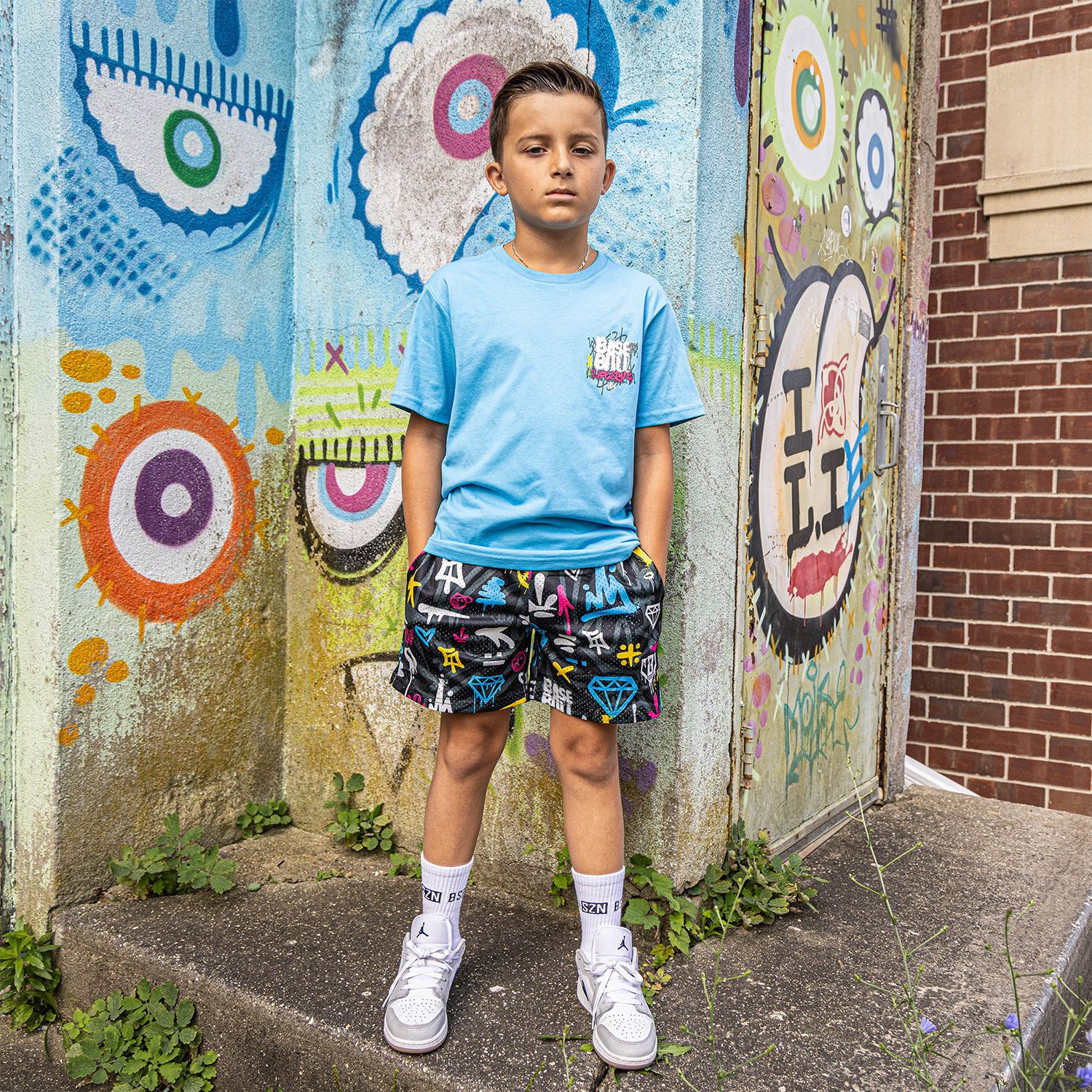 Baseball Lifestyle 101 Boys' 5” Graffiti Crown Shorts product image