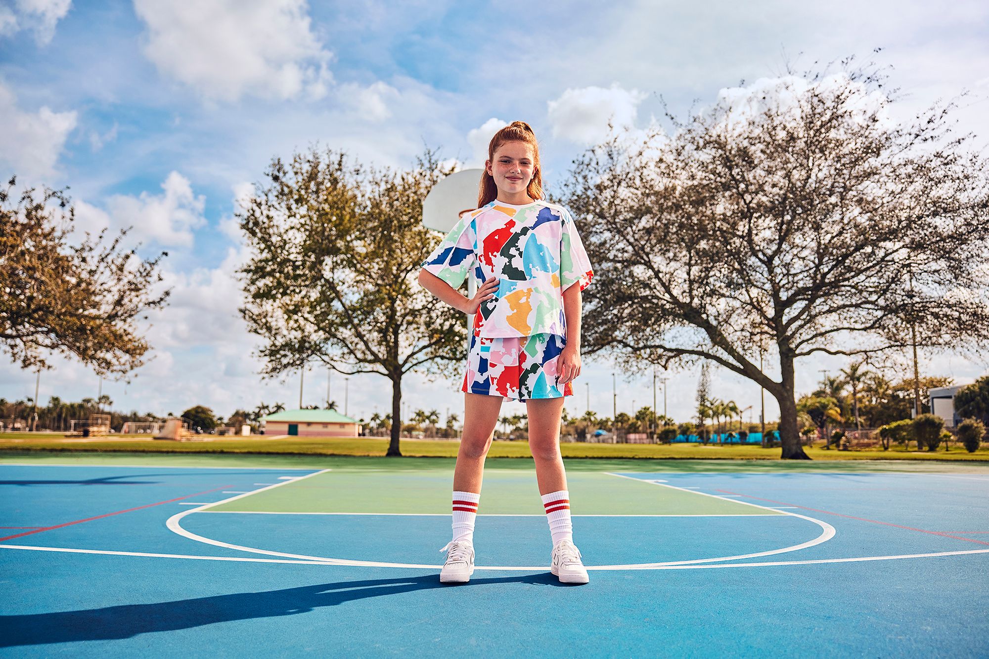 DSG Girls' WNBA Woven Knit Mesh Stride Shorts product image