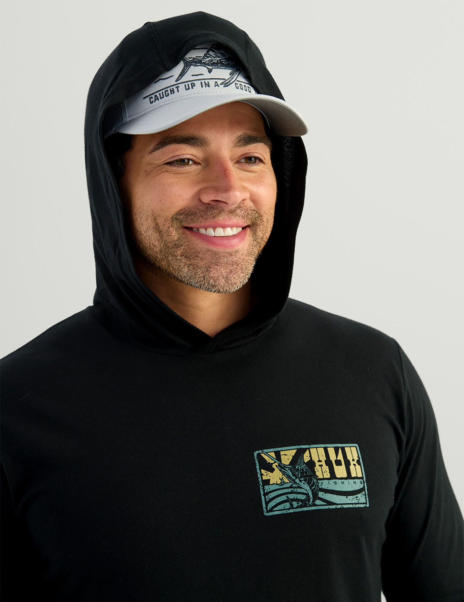 HUK Men's HUK Sword Rock Long Sleeve Hoodie product image