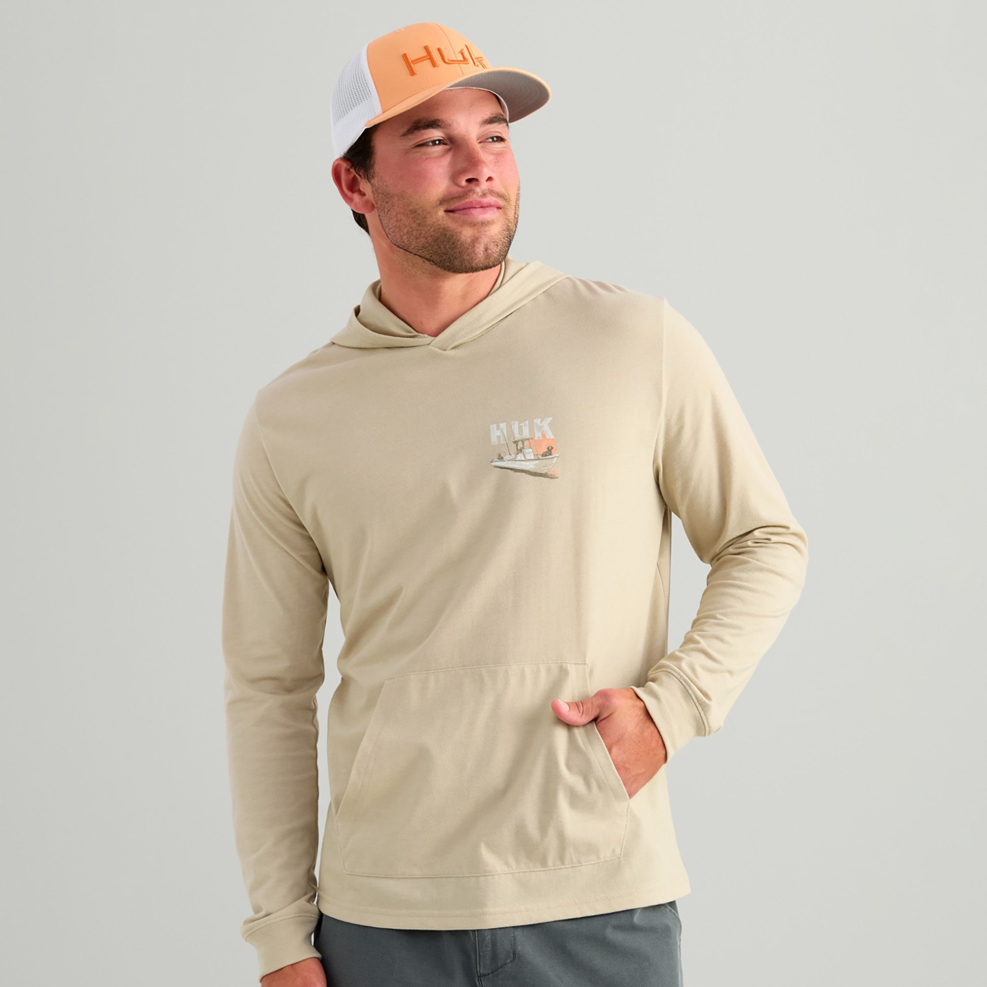 HUK Men's Boat Lab Hoodie T-Shirt product image