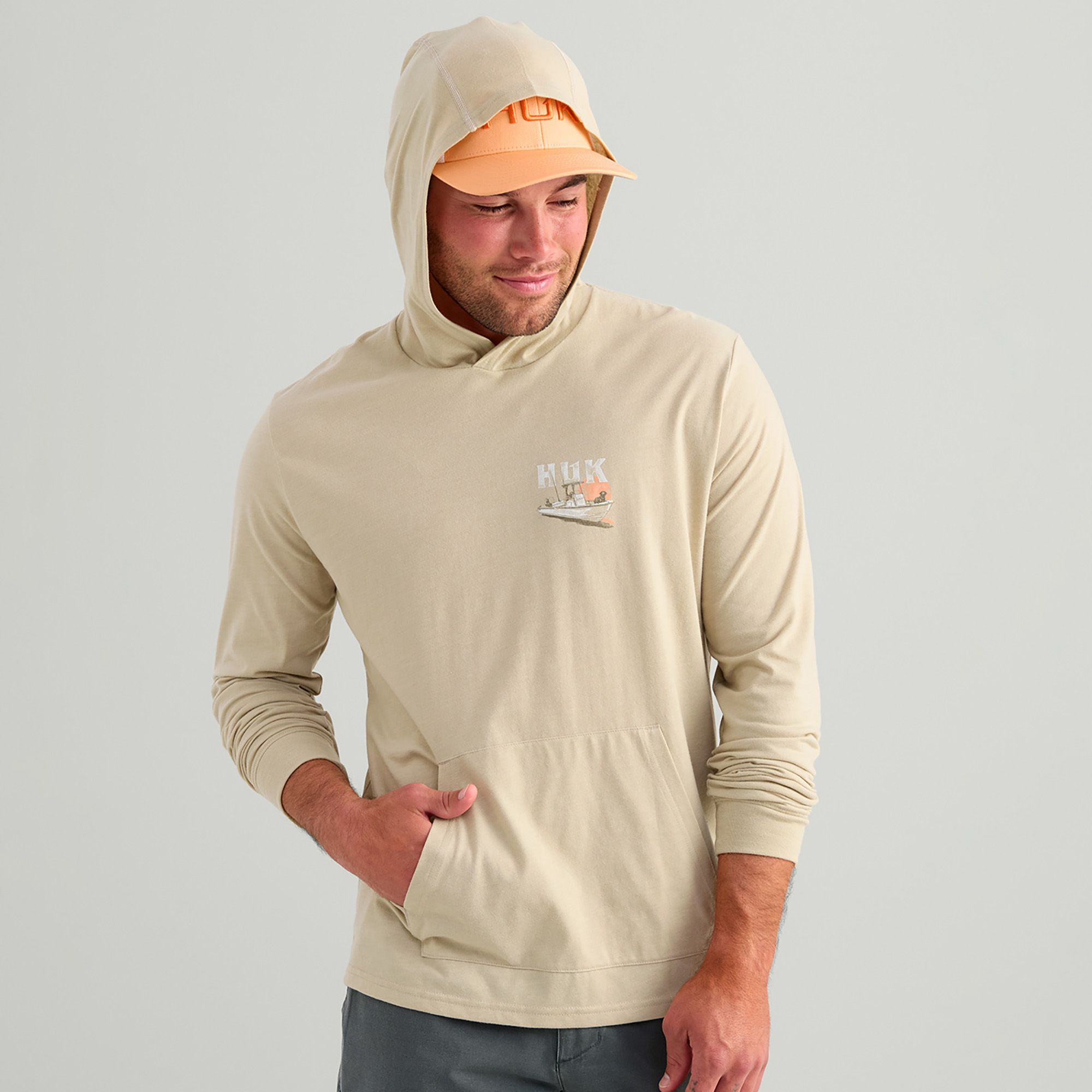 HUK Men's Boat Lab Hoodie T-Shirt product image