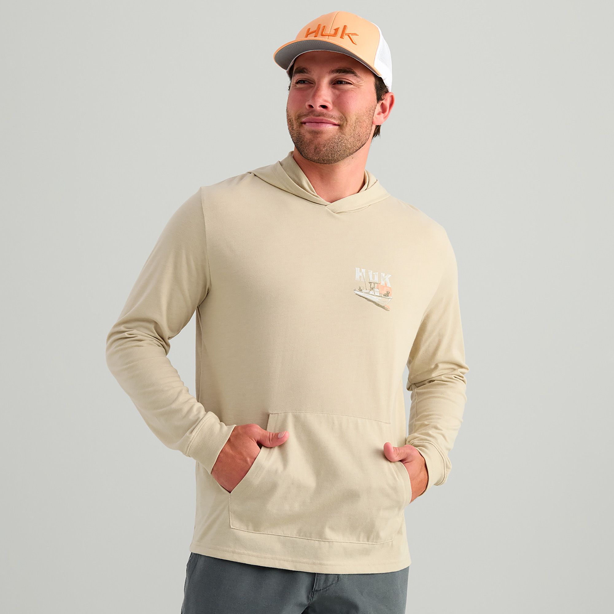 HUK Men's Boat Lab Hoodie T-Shirt product image