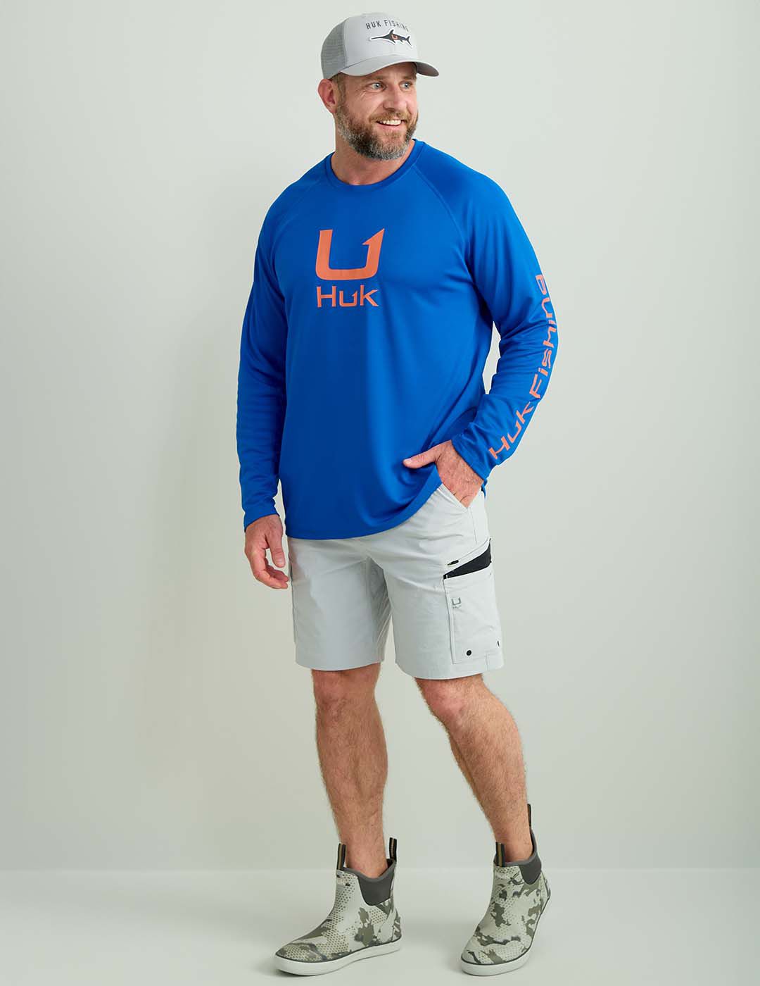 HUK Men's Icon Crew Neck Long Sleeve T-Shirt product image