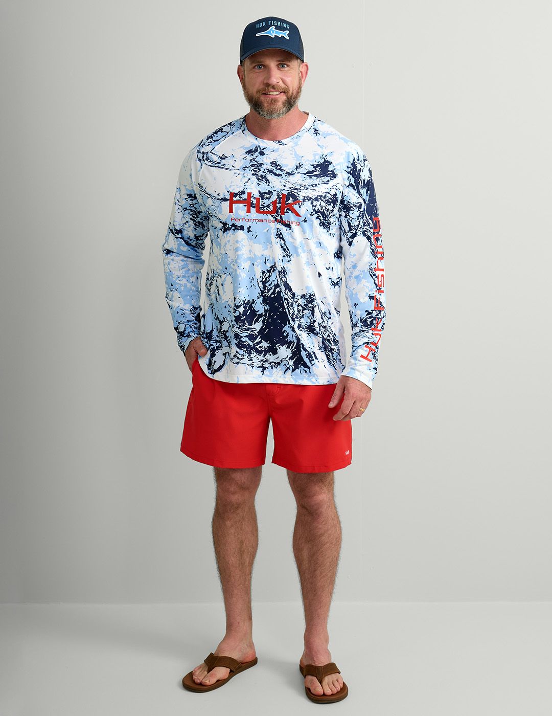 HUK Men's Mossy Oak Pursuit Crew Neck Long Sleeve T-Shirt product image