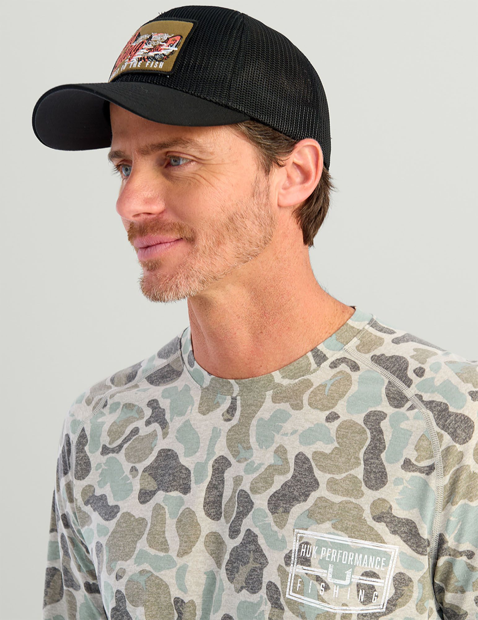 HUK Men's Drift KC Print Long Sleeve Graphic T-Shirt product image