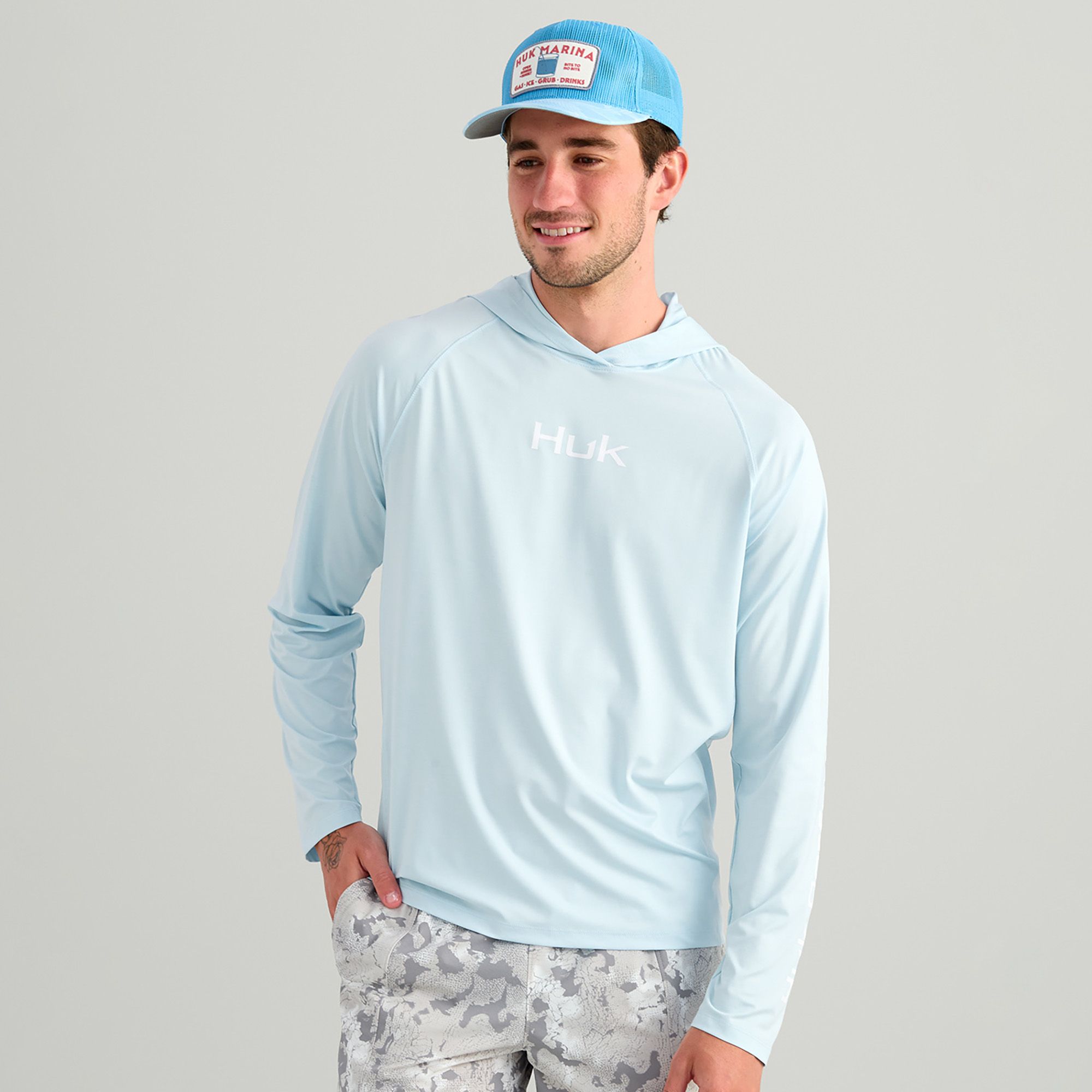 HUK Men's Airweight Long Sleeve Hoodie product image