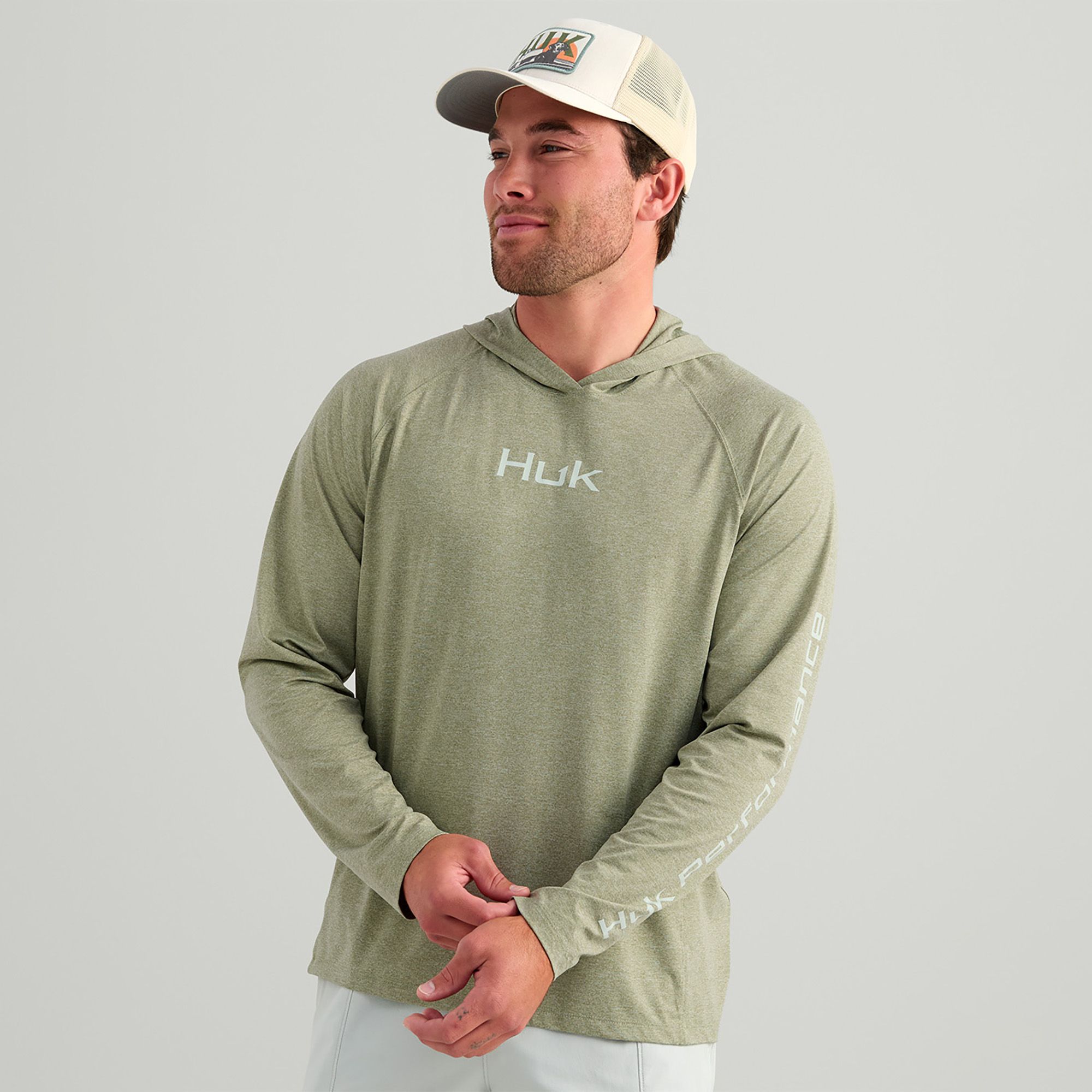 HUK Men's Airweight Long Sleeve Hoodie product image