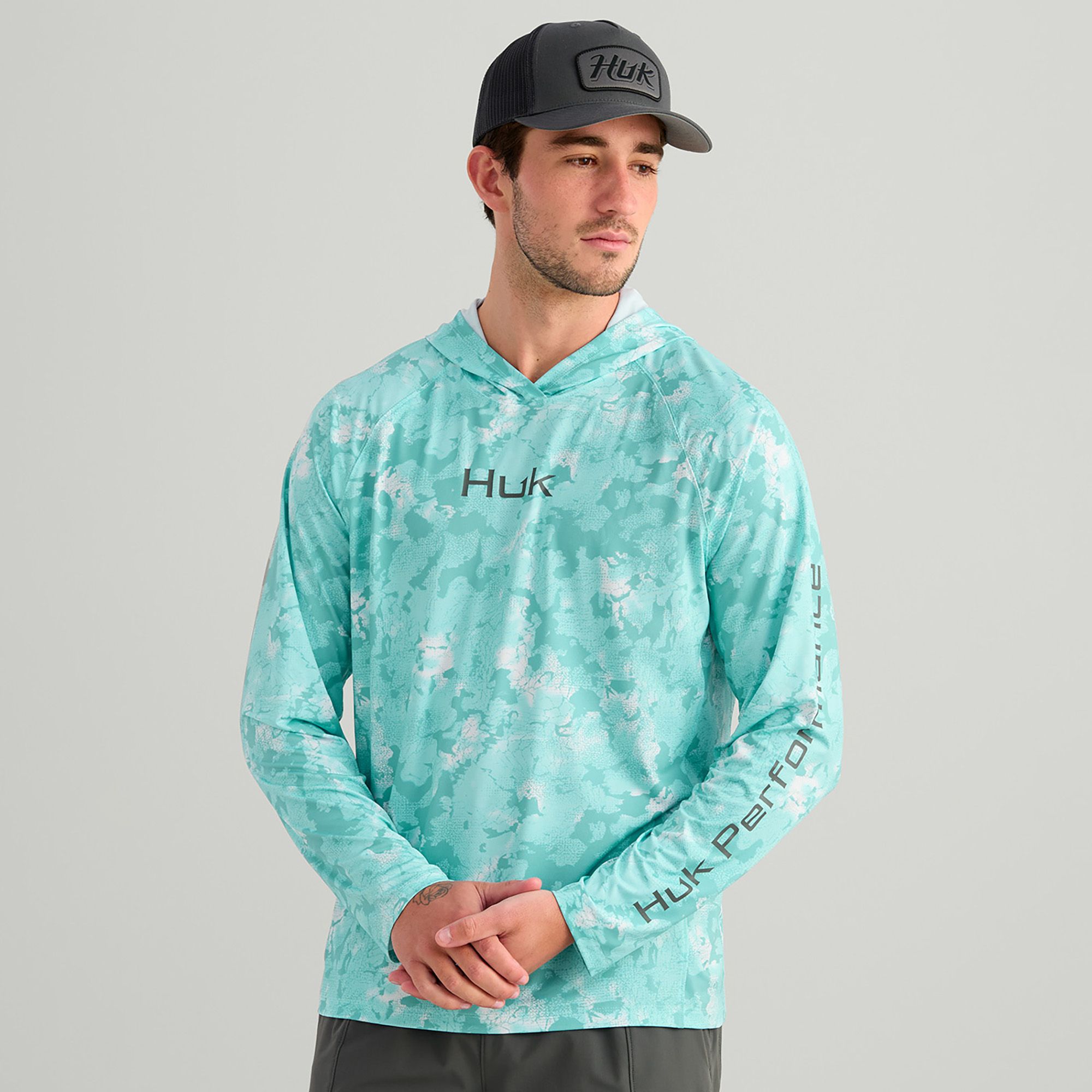 HUK Men's Airweight KC Print Hoodie product image