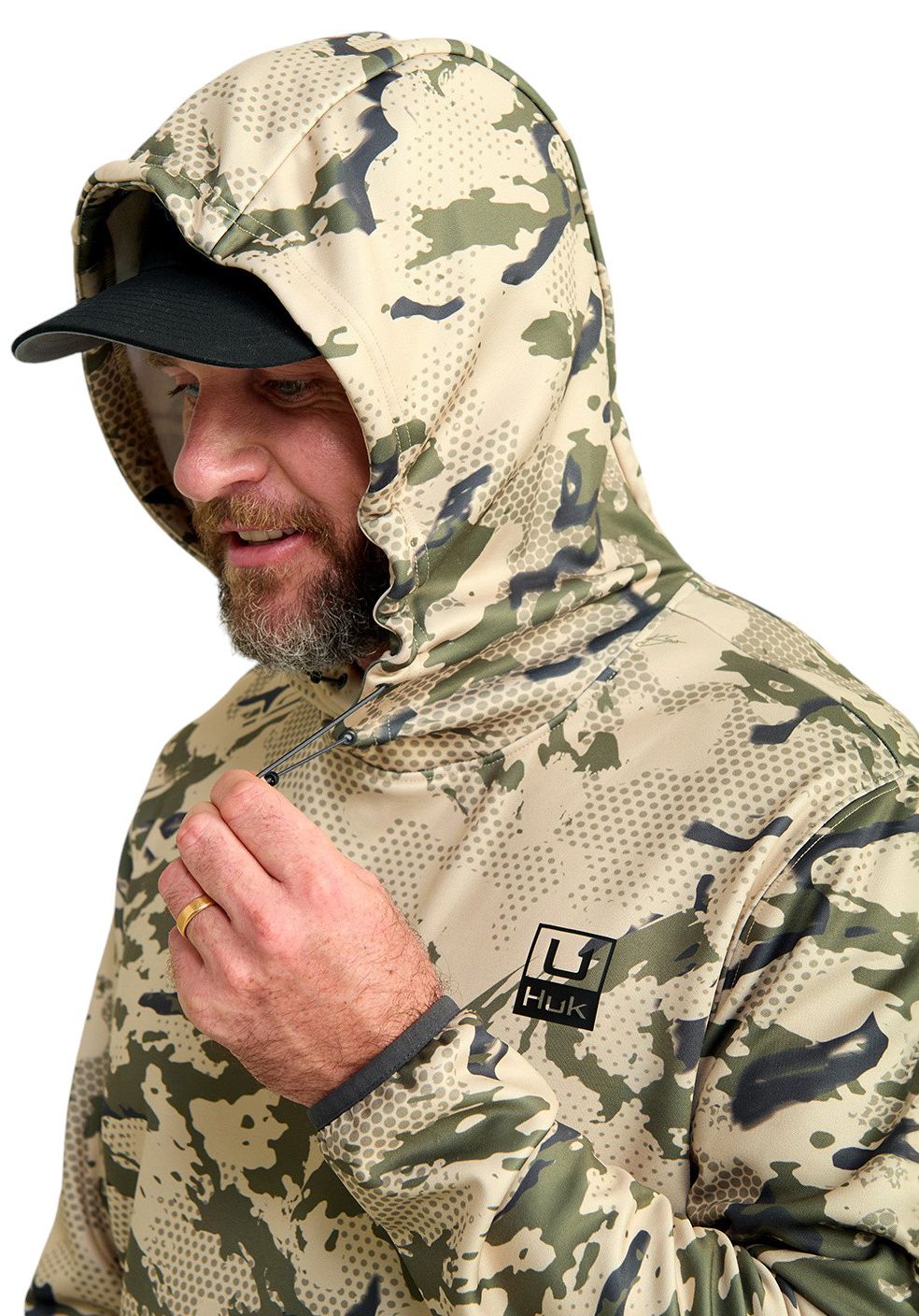 HUK Men's Coldfront+ Performance KC Print Hoodie product image