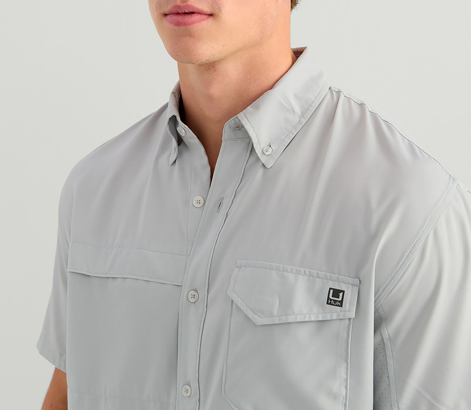 HUK Men's Tide Point Button Down T-Shirt product image