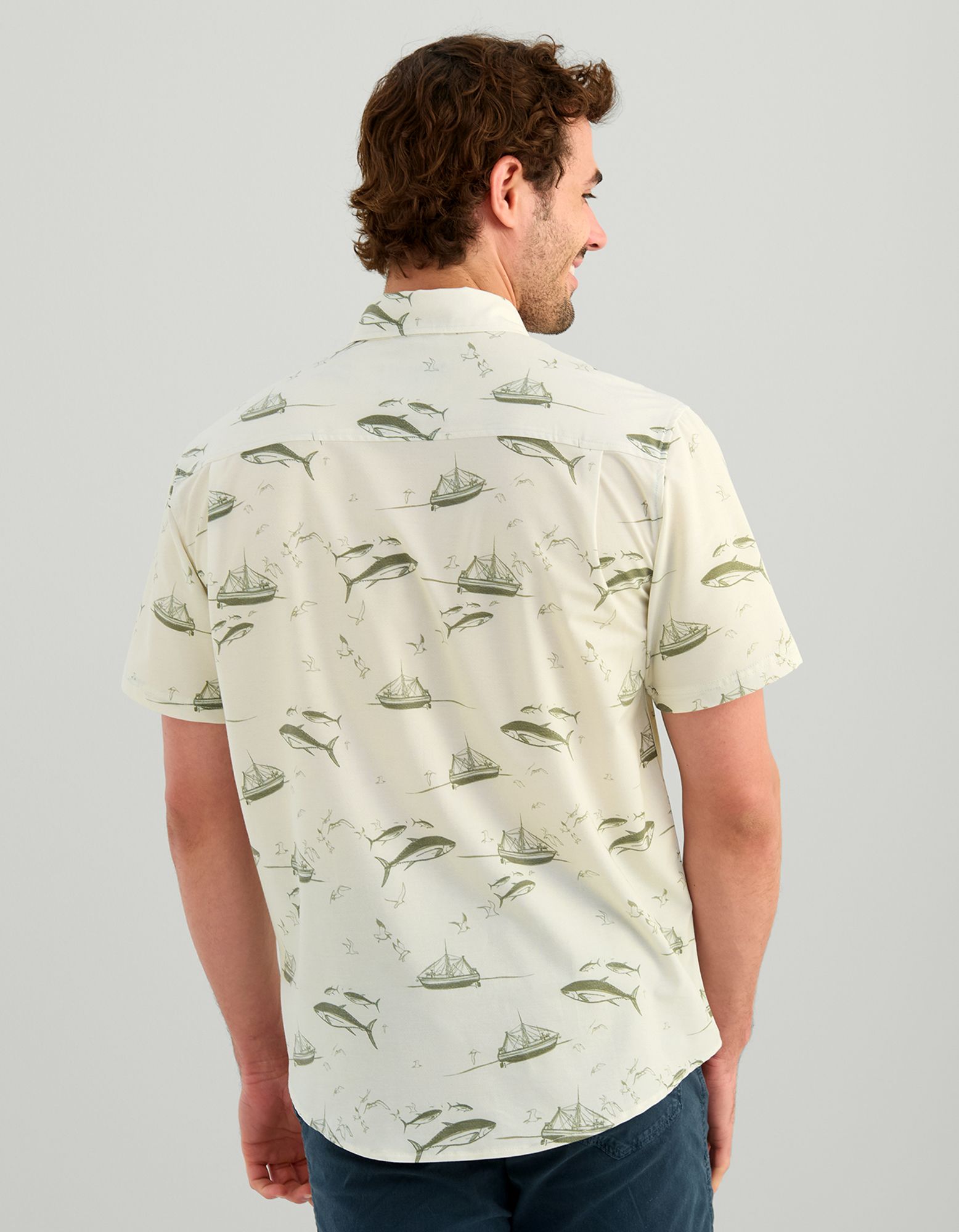HUK Men's Kona KC Printed Short Sleeve Button-Down Shirt product image