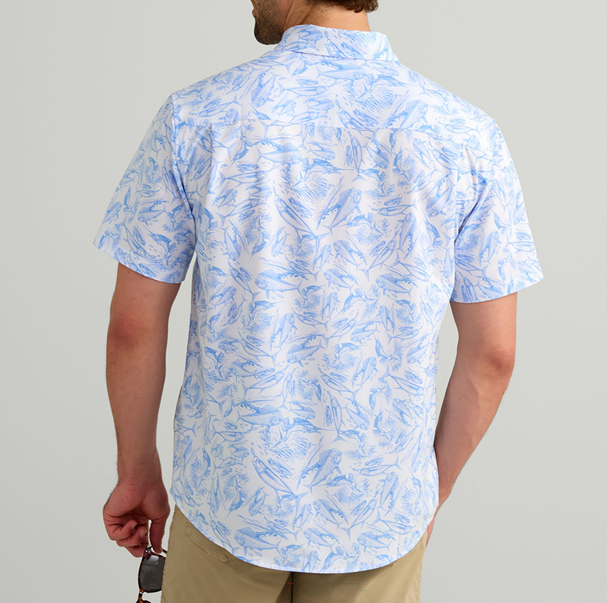 HUK Men's Kona KC Printed Short Sleeve Button-Down Shirt product image