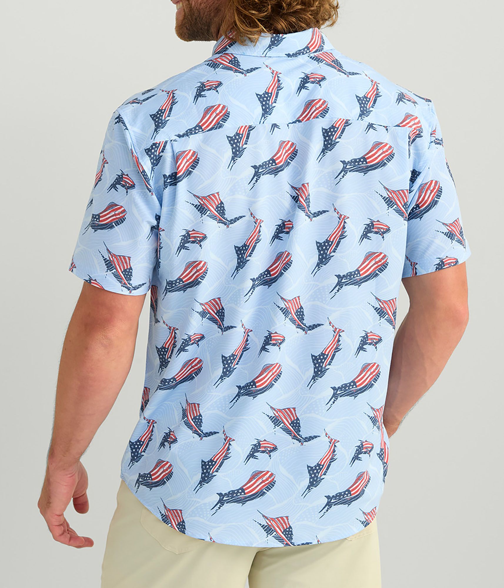 HUK Men's Kona KC Printed Short Sleeve Button-Down Shirt product image