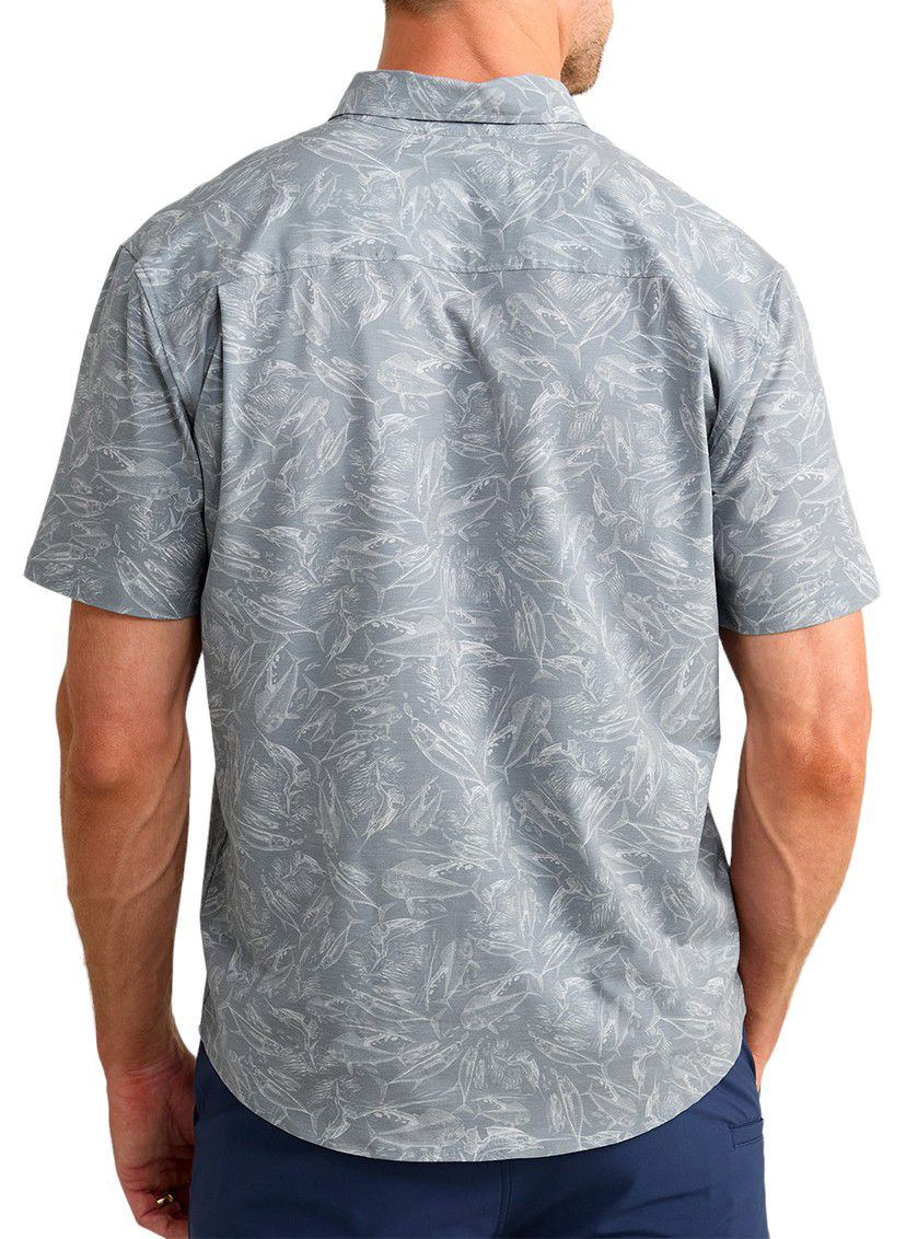 HUK Men's KC Fish Chaos Kona Short Sleeve Button Up Shirt product image