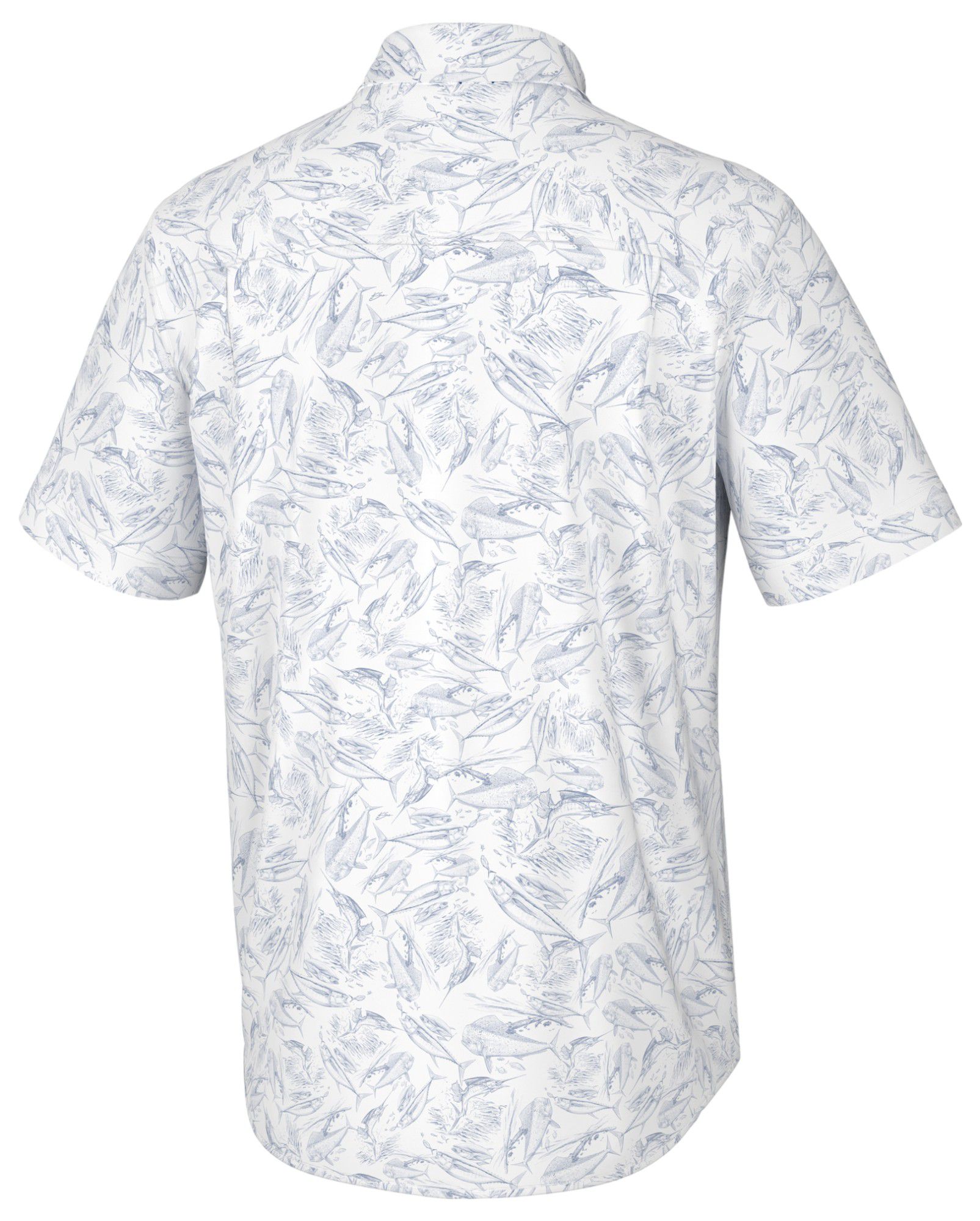 HUK Men's KC Fish Chaos Kona Short Sleeve Button Up Shirt product image