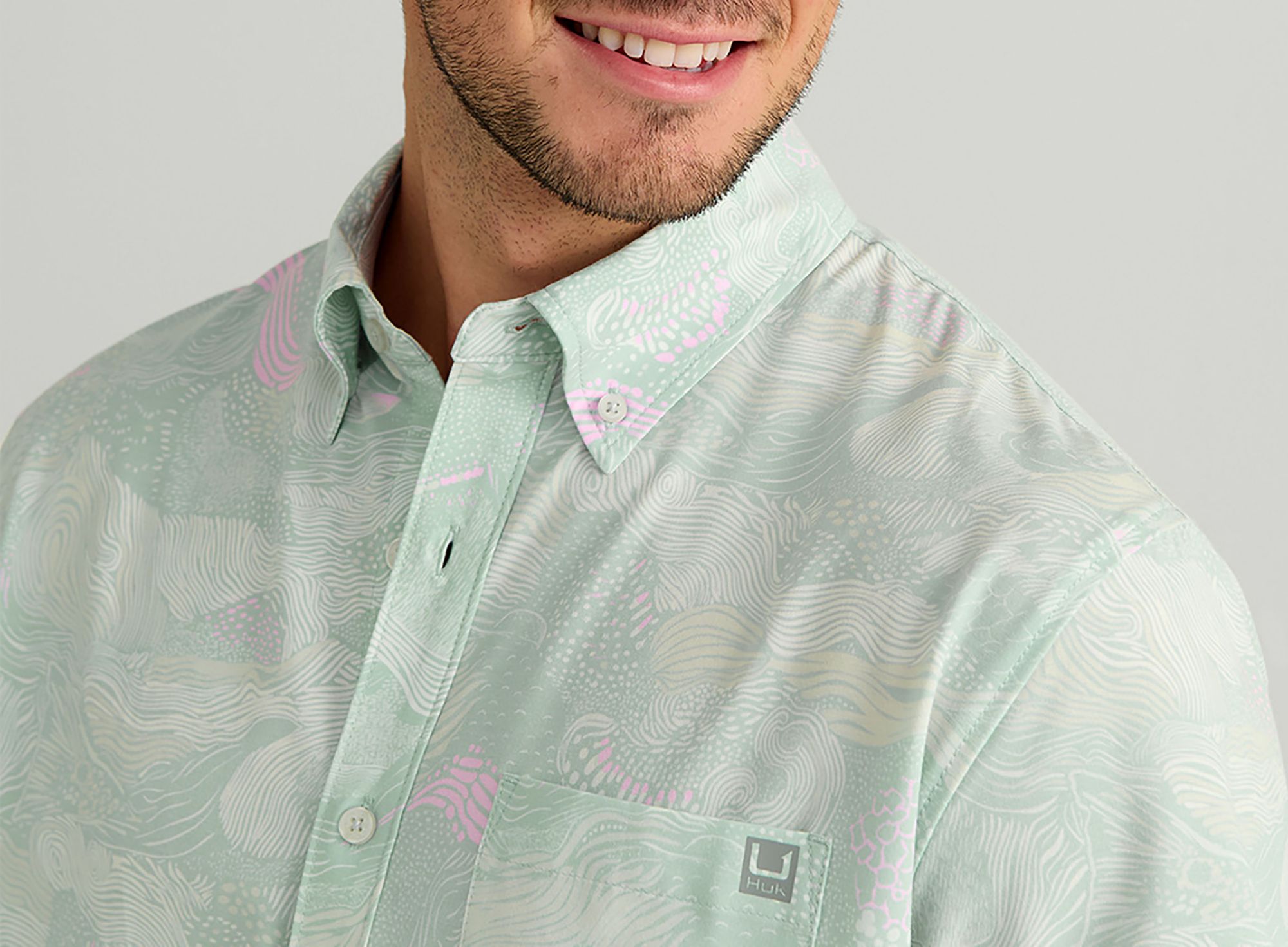HUK Men's Short Sleeve Kona Button Down product image
