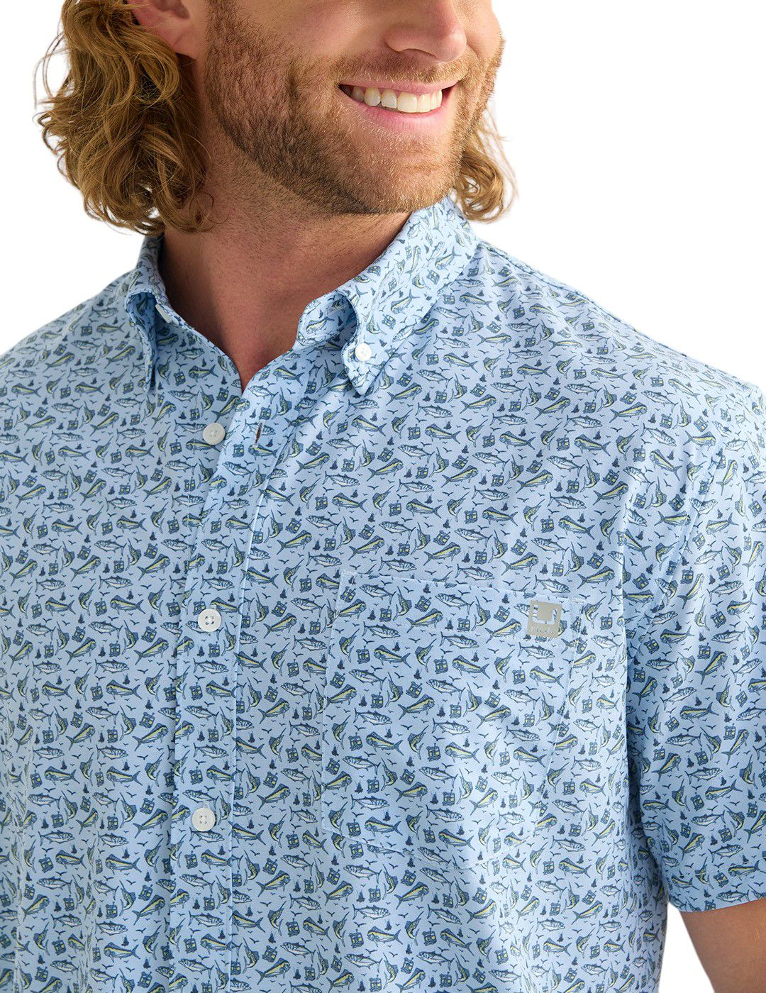 HUK Men's Short Sleeve Kona Button Down product image