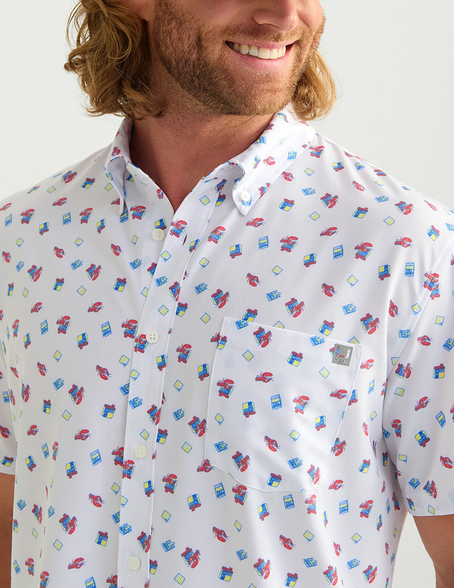 HUK Men's Short Sleeve Kona Button Down product image
