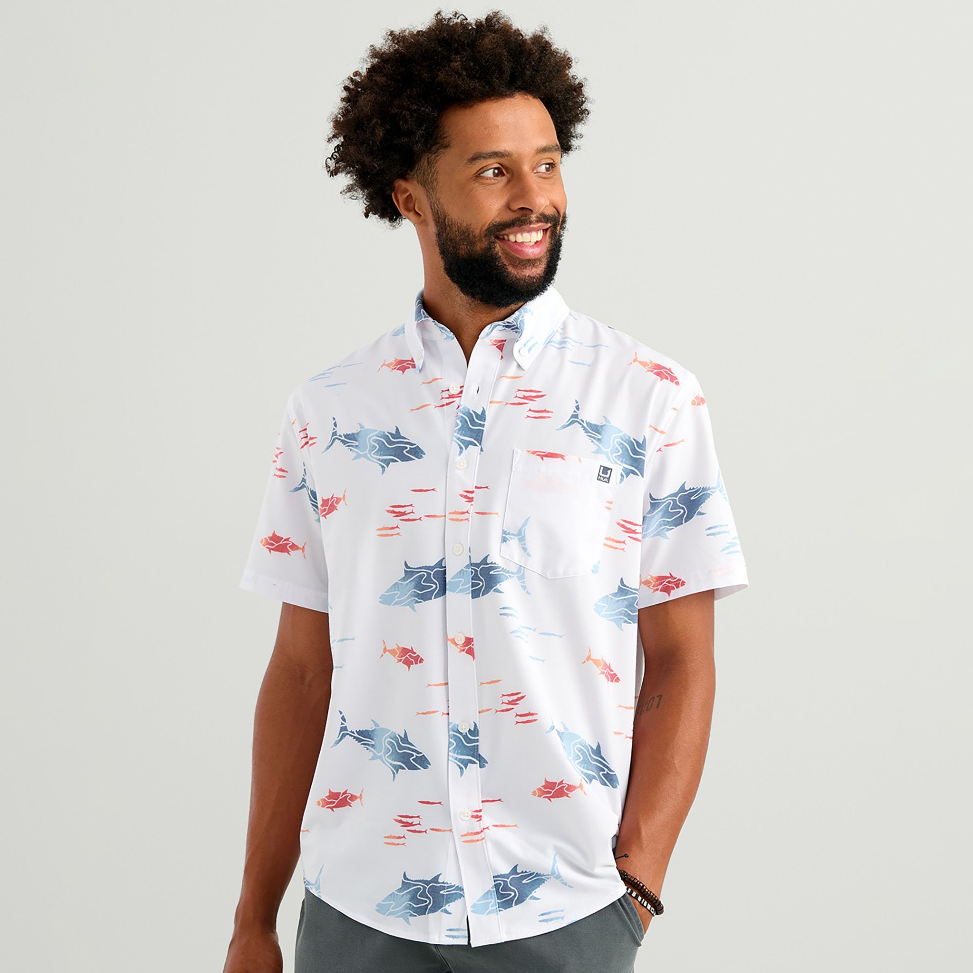 HUK Men's Short Sleeve Kona Button Down product image