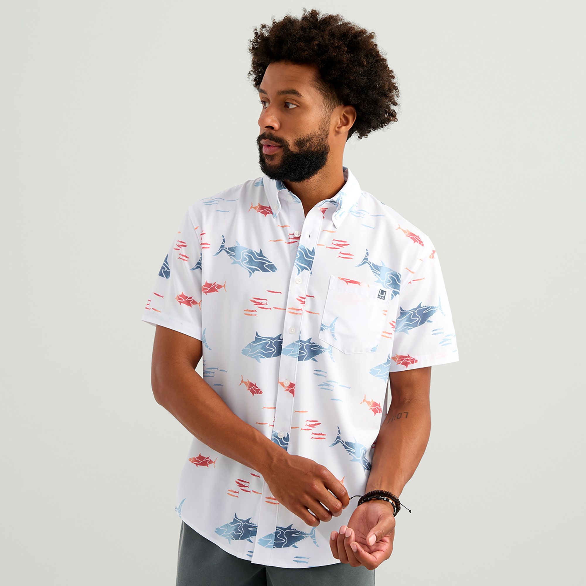 HUK Men's Short Sleeve Kona Button Down product image