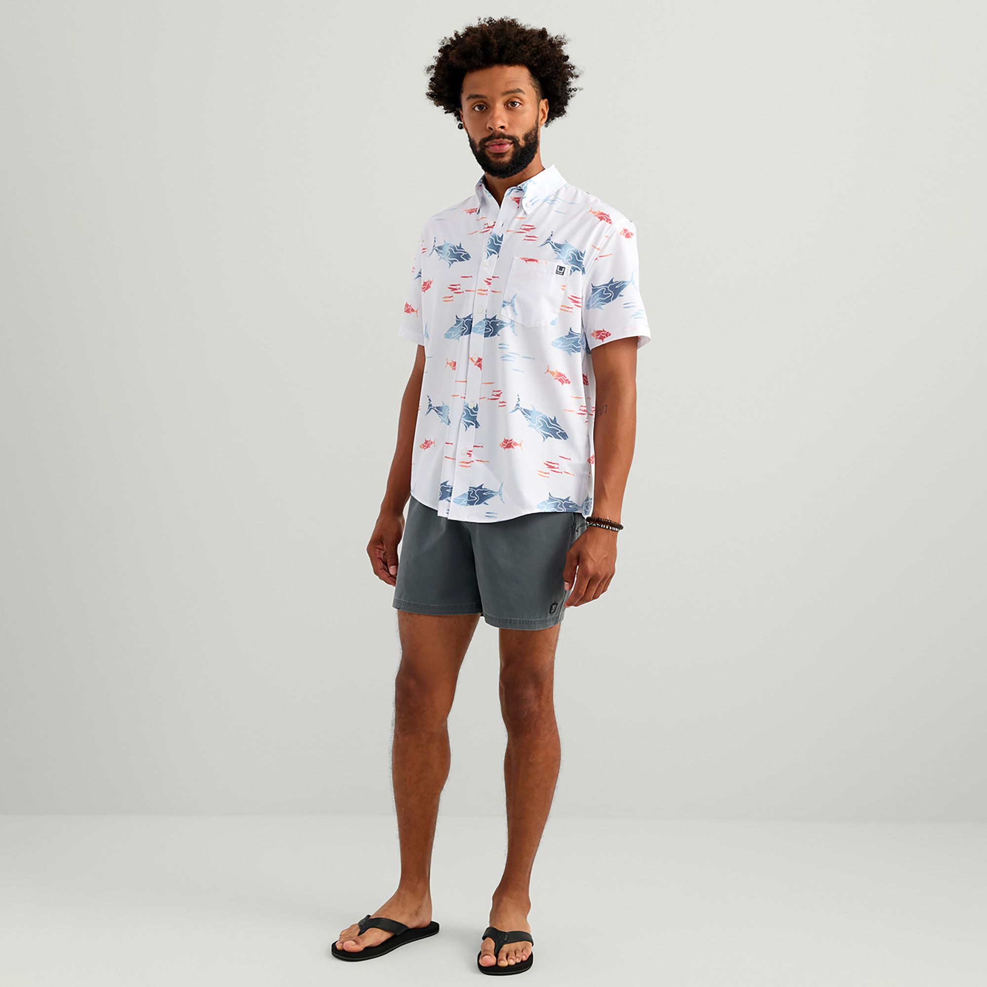 HUK Men's Short Sleeve Kona Button Down product image