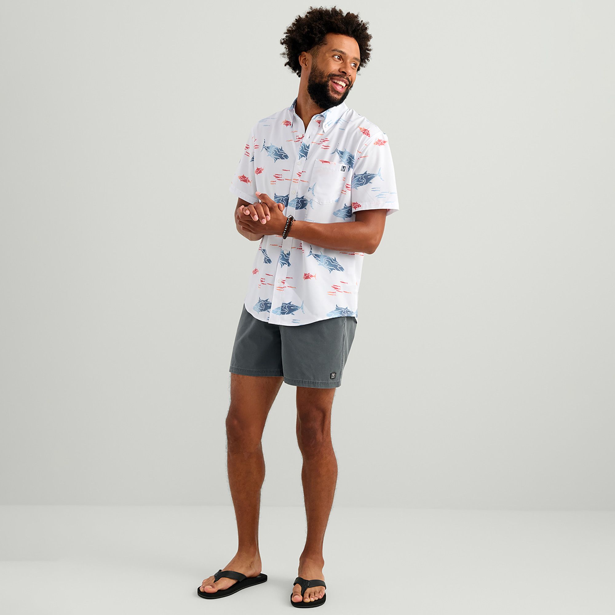 HUK Men's Short Sleeve Kona Button Down product image