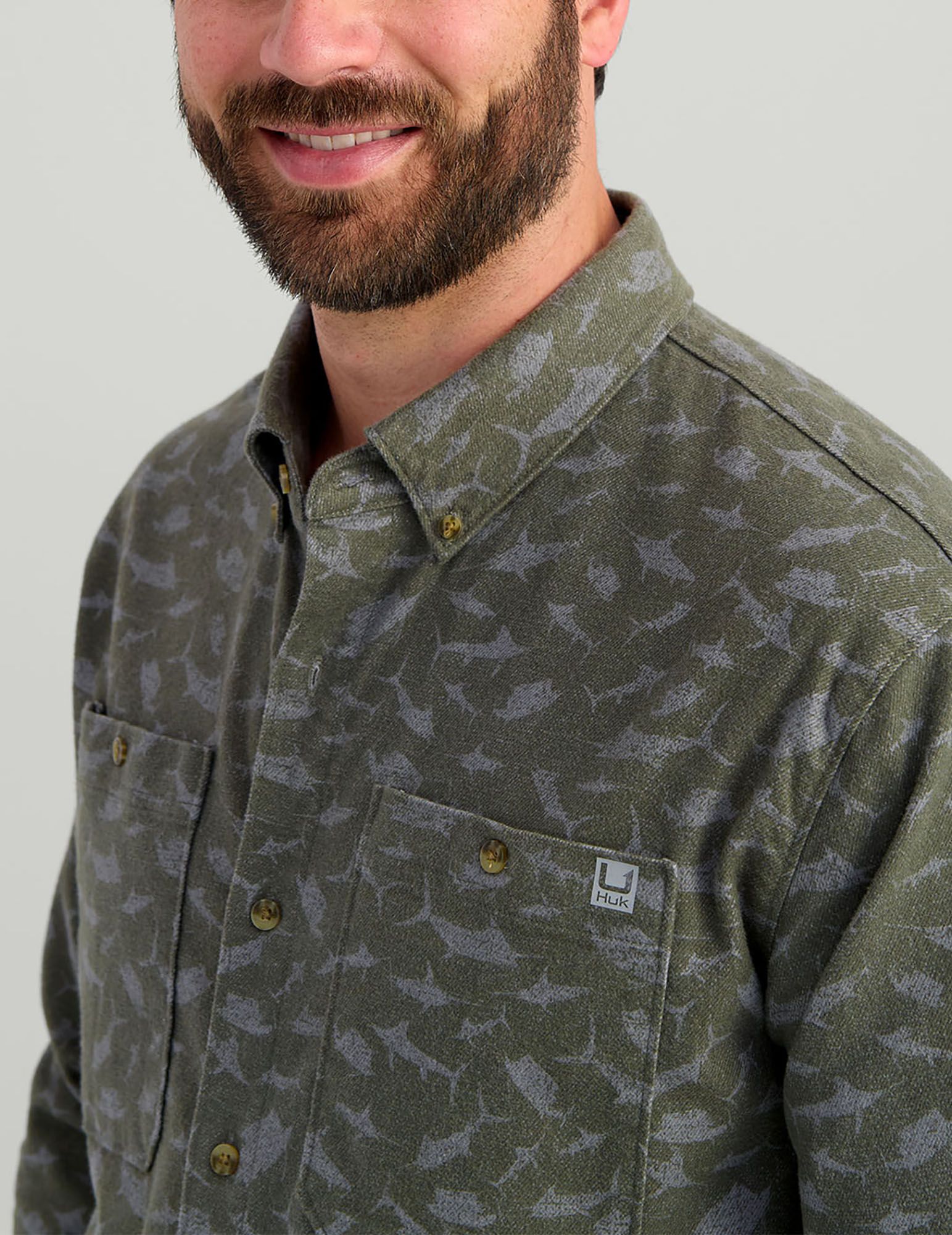 HUK Men's Chesapeake KC Printed Flannel product image