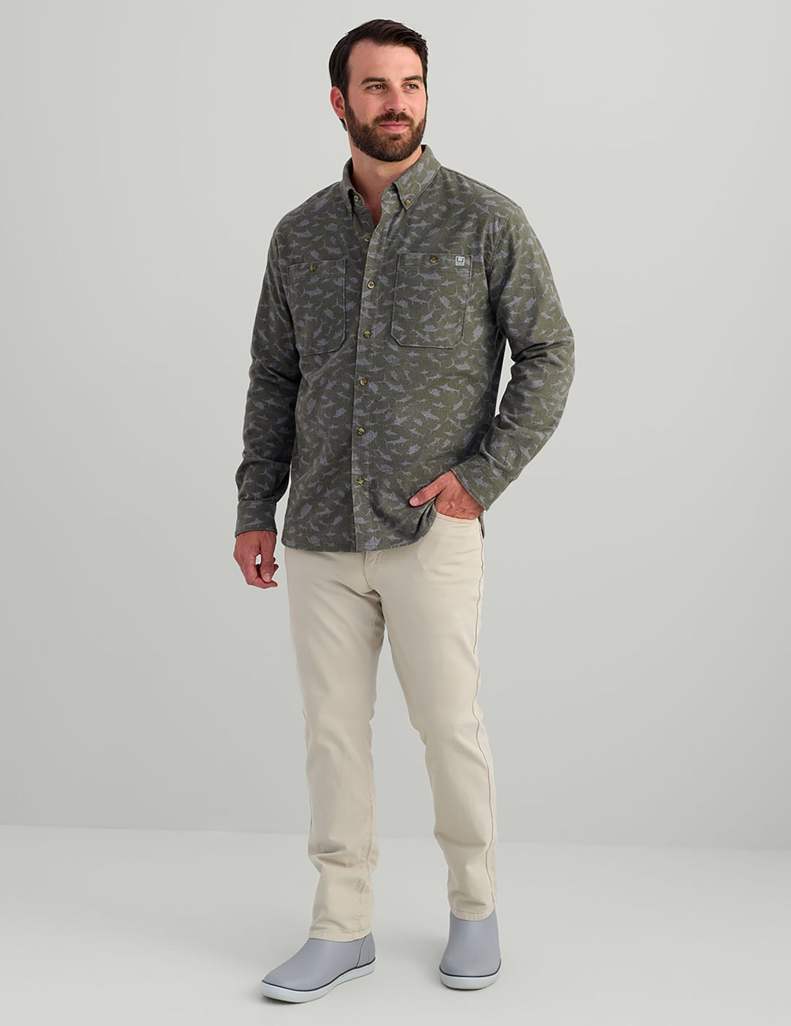 HUK Men's Chesapeake KC Printed Flannel product image