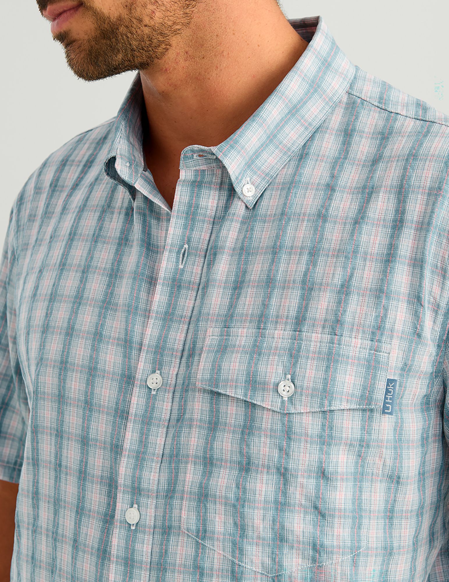 HUK Men's Chatham Plaid Short Sleeve Shirt product image