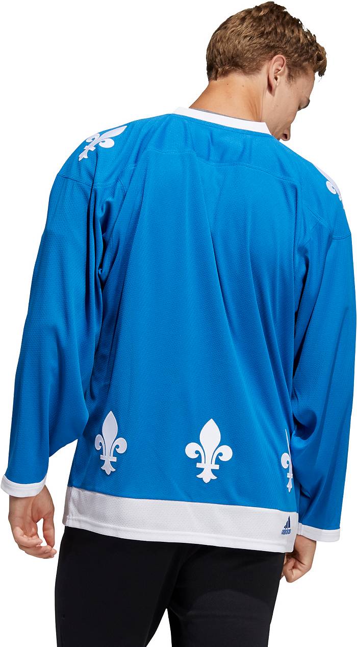 Men's Adidas Blue Quebec Nordiques Team Classics Authentic Blank Jersey