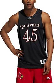 Men's adidas #45 Red Louisville Cardinals Swingman Basketball Jersey